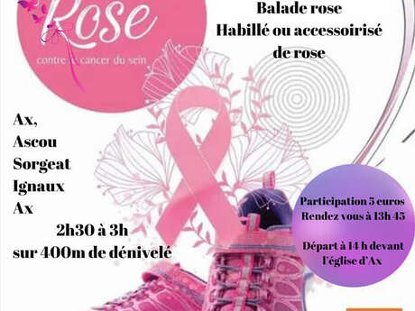 Pink October: Loop walk to Sorgeat, Ascou, Ignaux