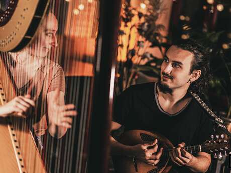Concert duo Lyra harpe & mandoline la chapelle Notre-Dame de l'Ormeau