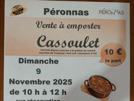 Vente à emporter : Cassoulet