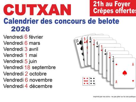 Concours de Belote au Foyer de Cutxan