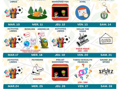 Animations Ré Jeunesse à La Flotte - Mars