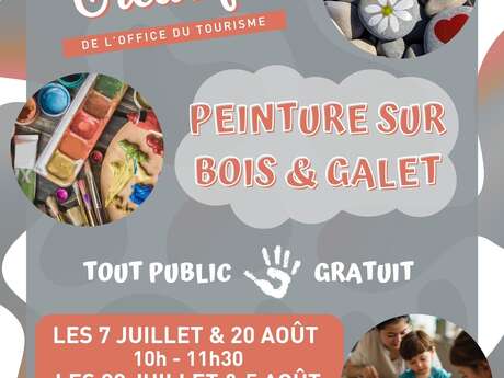 Atelier peinture sur bois et galets