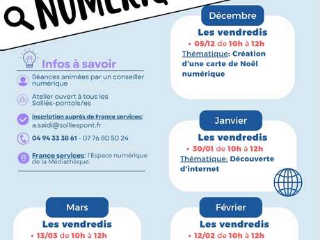 Atelier d’initiation et de perfectionnement au numérique