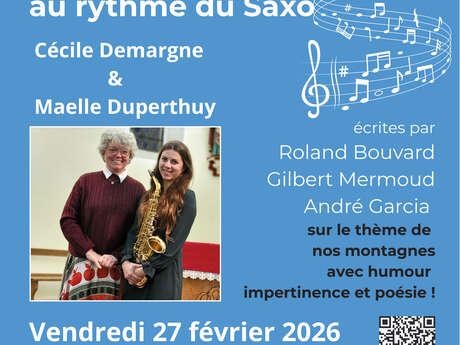Histoires contées au rythme du saxo avec Maëlle Duperthuy et Cécile Demargne au Centre Culturel de la Gorge