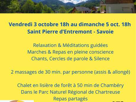 Retraite ressourcement, massages et pleine conscience