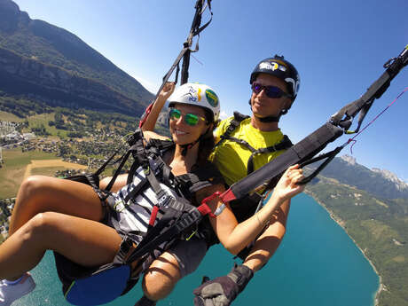 Baptême minipouss en parapente