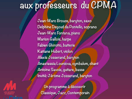 Concert  "Carte blanche aux professeurs du CPMA"