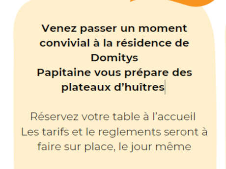 Apéro huîtres à la Résidence Domitys