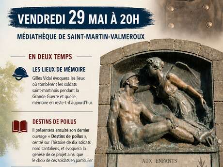 Conférence  : " Lieux de mémoire et Destins de poilus "