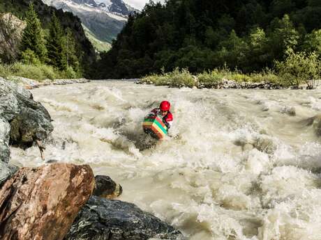 Surf et descente de la Durance en Nage en eaux vives