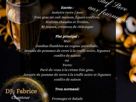 Repas avec animation musicale  (réservations avant le 20 décembre) | Saint-Sylvestre