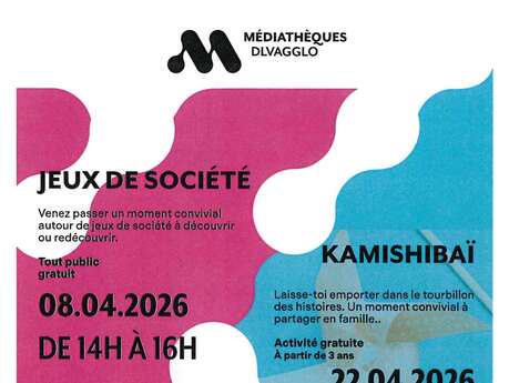 Les ateliers du mois d'avril de la Médiathèque
