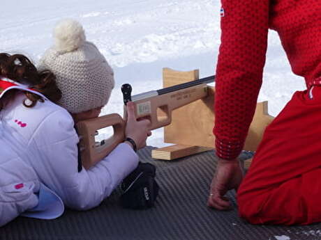 Initiation au biathlon avec l'ESF