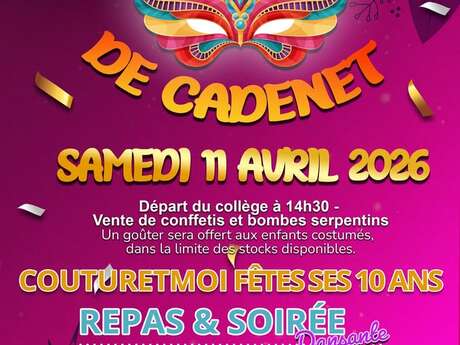Carnaval  de Cadenet & Dîner Spécial 10 ans Couturetmoi