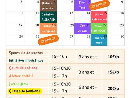 Animations à l'Imaginarium en novembre