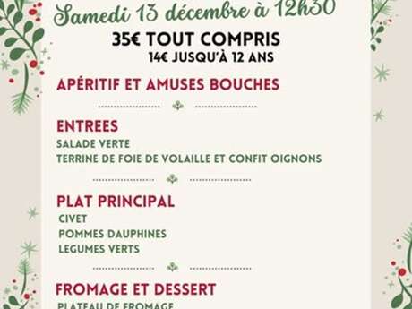 Repas de Noël à la Ferme Auberge la Maguette