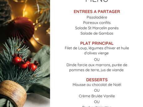 Christmas menu 2024 - Aristée - Beaulieu-sur-Mer