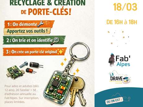 Atelier recyclage et création de porte-clés
