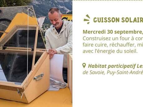 Cuisson solaire à Puy st André - Ateliers Low-Techs