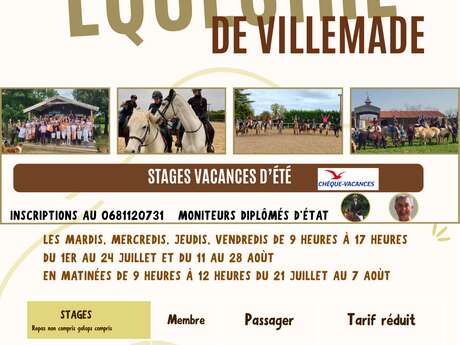 Stages d'été - Centre équestre de Villemade