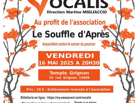 Concert caritatif au profit de l'association « le souffle d'après». Choeur Vocalis