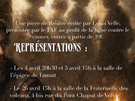 Spectacle de théâtre pour la Ligue Contre le Cancer - A la Monnaie du Pape