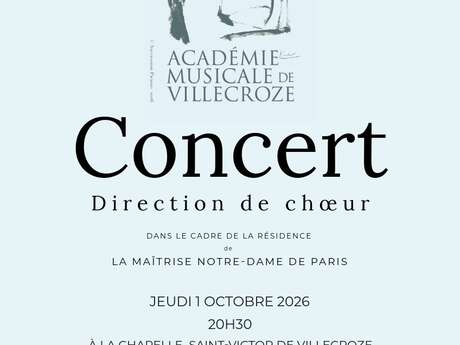Concert chant choral de la maîtrise Notre Dame de Paris