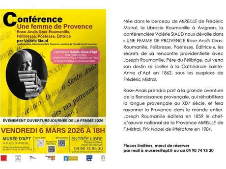 Conférence " Une femme de Provence"