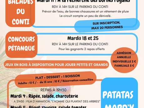 Animations des Mardis d'août au Conti