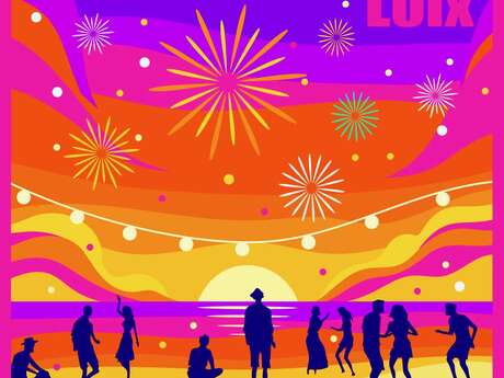 Picknick und Konzert am Strand von Grouin