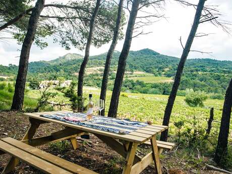 Picnic area at Clos de Caveau