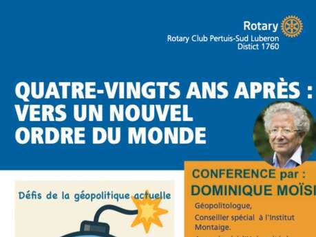 80 ans après : vers un nouvel ordre du monde - Conférence