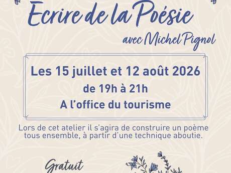 Soirée écrire de la poésie