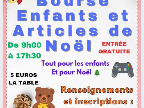 Bourse enfants et articles de Noël