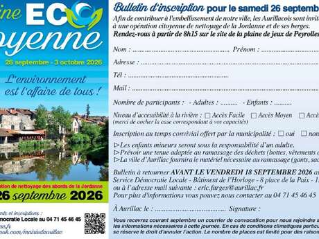 Semaine écocitoyenne : Nettoyage de la Jordanne et de ses berges