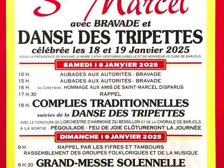Petite fête de la Saint Marcel :  célébrations religieuses, bravades et danse des Tripettes Petite fête de la Saint Marcel :  célébrations religieuses, bravades et danse des Tripettes