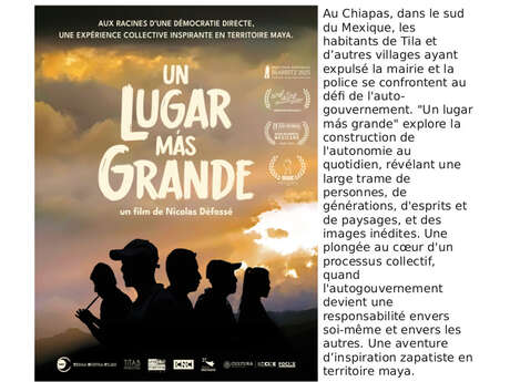 Projection en avant première Un lugar más grande