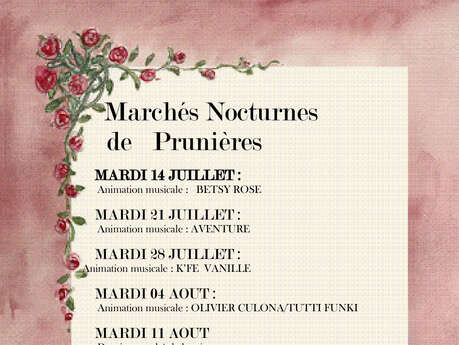 Marché nocturne de Prunières
