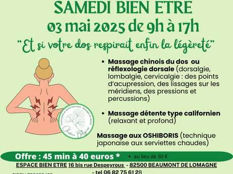 Samedi bien être "spécial Dos"