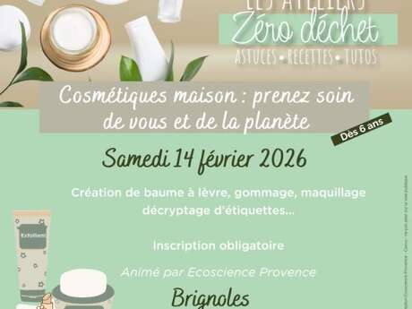 Atelier : création de baume à lèvres, gommage, maquillage (à partir de 6 ans) | Ateliers zéro déchets