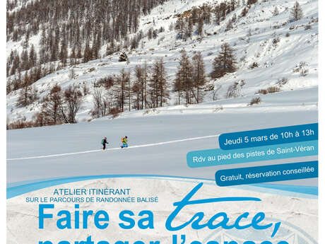 Atelier itinérant "faire sa trace, partager l'espace" à Saint-Véran