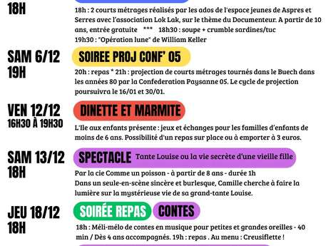 Soirée repas et contes