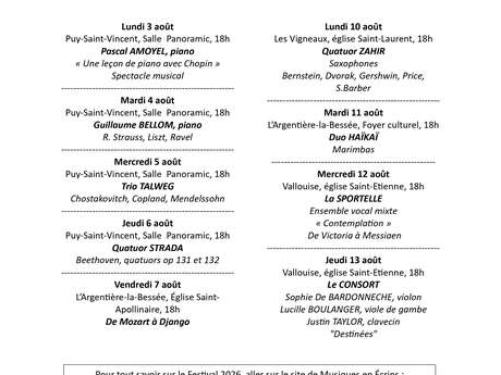 Festival Musiques en Écrins