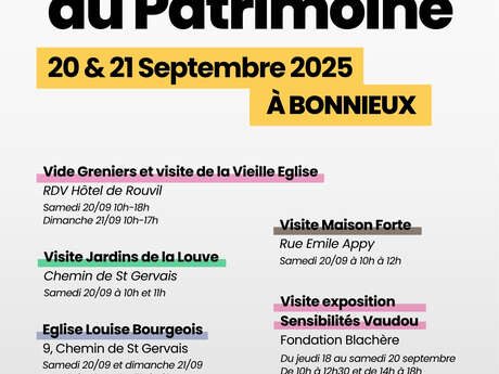 Journées du Patrimoine - Vide-greniers et visite de la Vieille Église