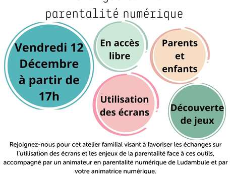 Soirée Parentalité numérique et jeux vidéo