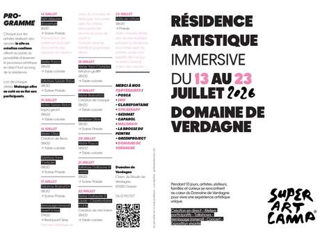 Super Art Camp au domaine de Verdagne
