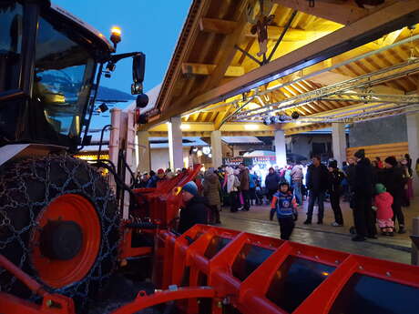 Welcome drink with snow removal team