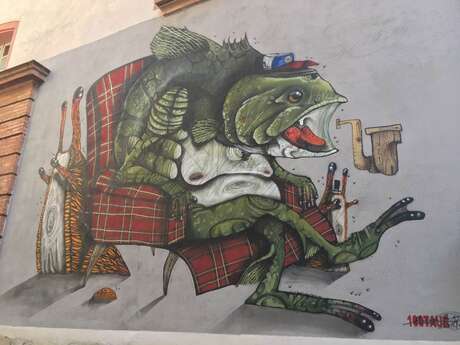 Du street art dans la rue Porte du Moustier