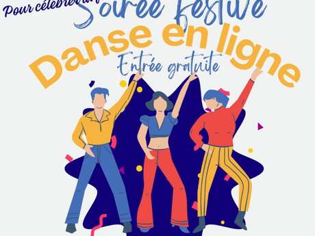 Soirée festive danse en ligne