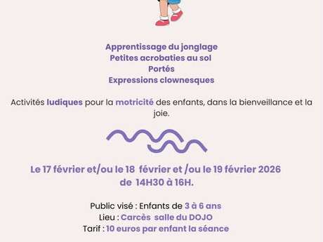 Ateliers ludiques : "Mini-acrobates" (enfant 3-6 ans)
